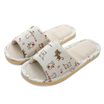 Elegant Flower Design Indoor Slippers for Women