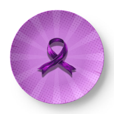 Comic Purple Ribbon Collectible Plate