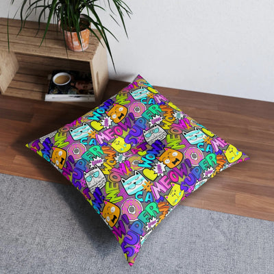 Whimsical Cat-Inspired Tufted Floor Cushion