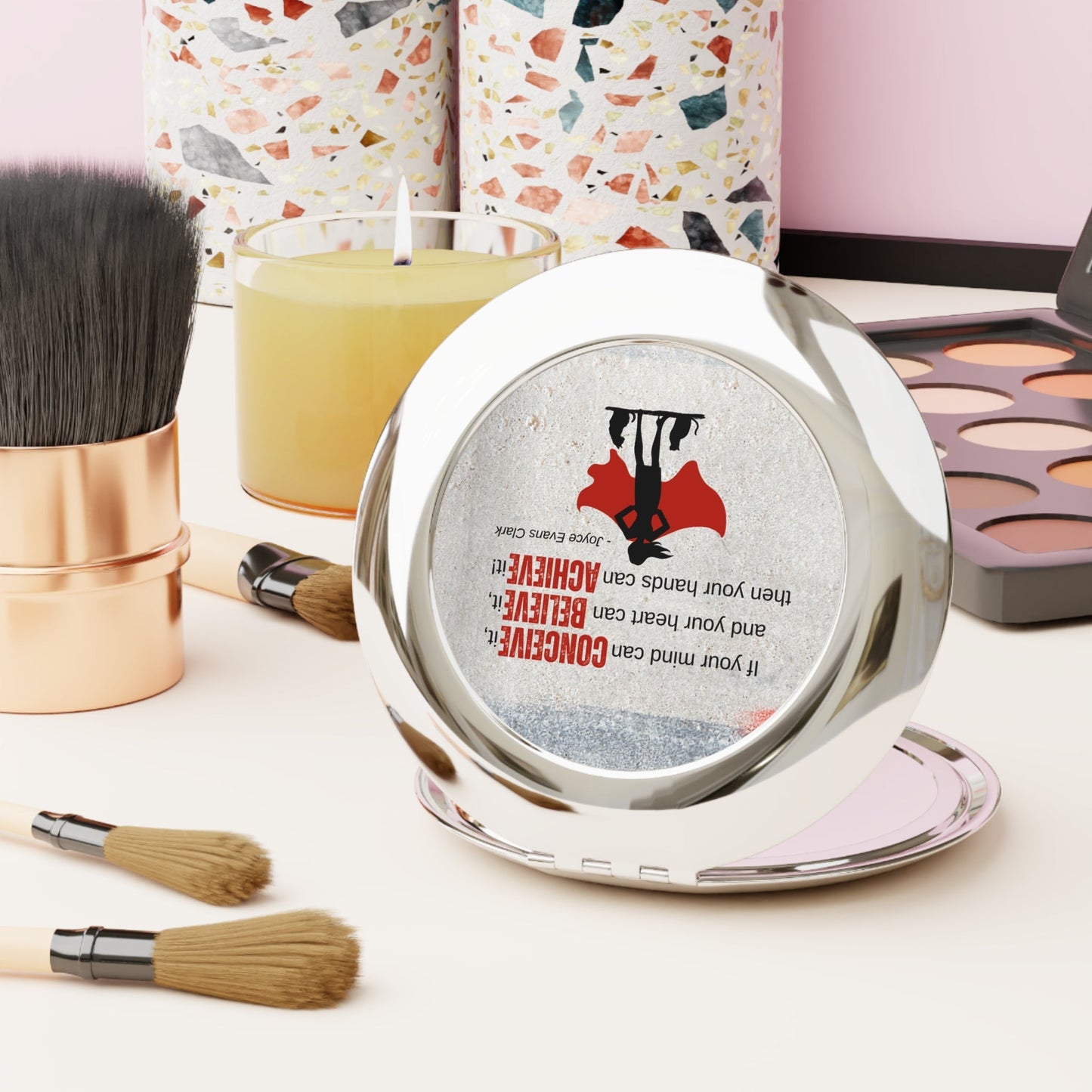 Espejo de Viaje Compacto Conceive Believe Achieve
