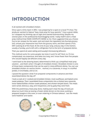 Cook Once, Eat All Week: 26 Weeks of Gluten-Free, Affordable Meal Prep to Preserve Your Time & Sanity (Spiral Bound) - Korvel