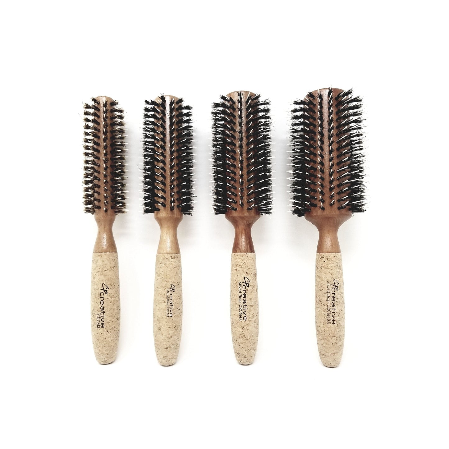 Brosse ronde en bois de bouleau et liège écologique