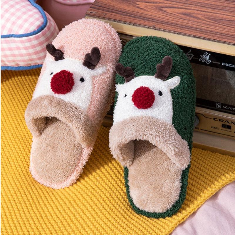 Zapatillas de algodón de felpa acogedoras para la comodidad invernal