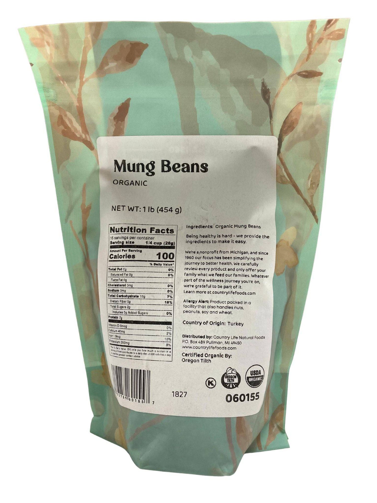 Frijoles mungo orgánicos para germinar y cocinar