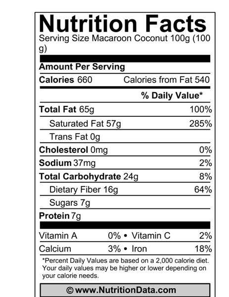 Macaroon de Coco Sin Azúcar Premium