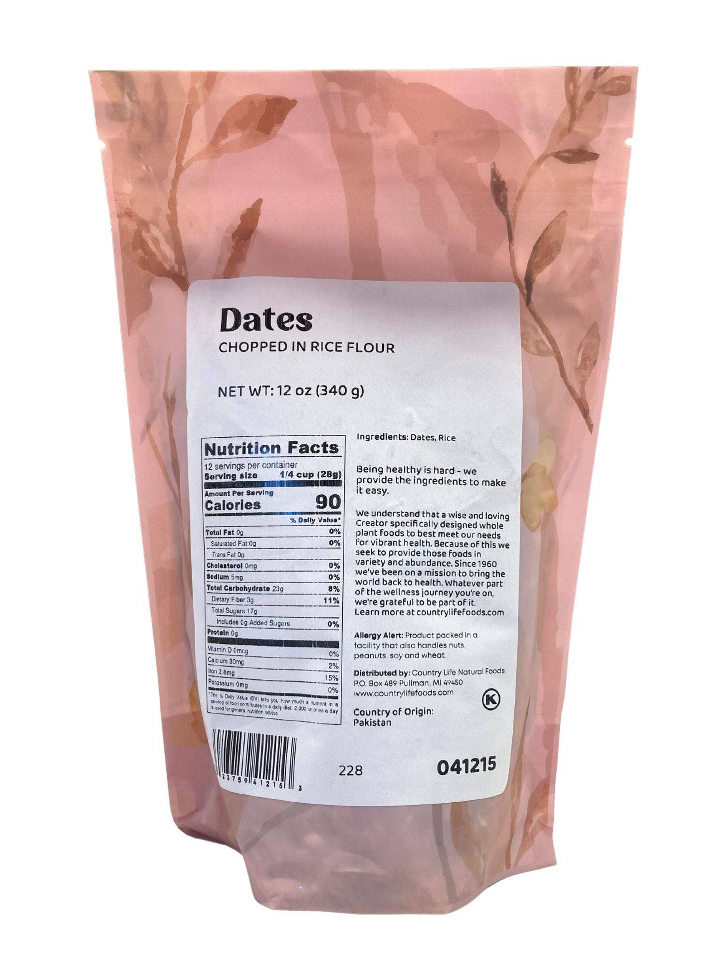 Dátiles picados rebozados en harina de arroz: dulces y nutritivos
