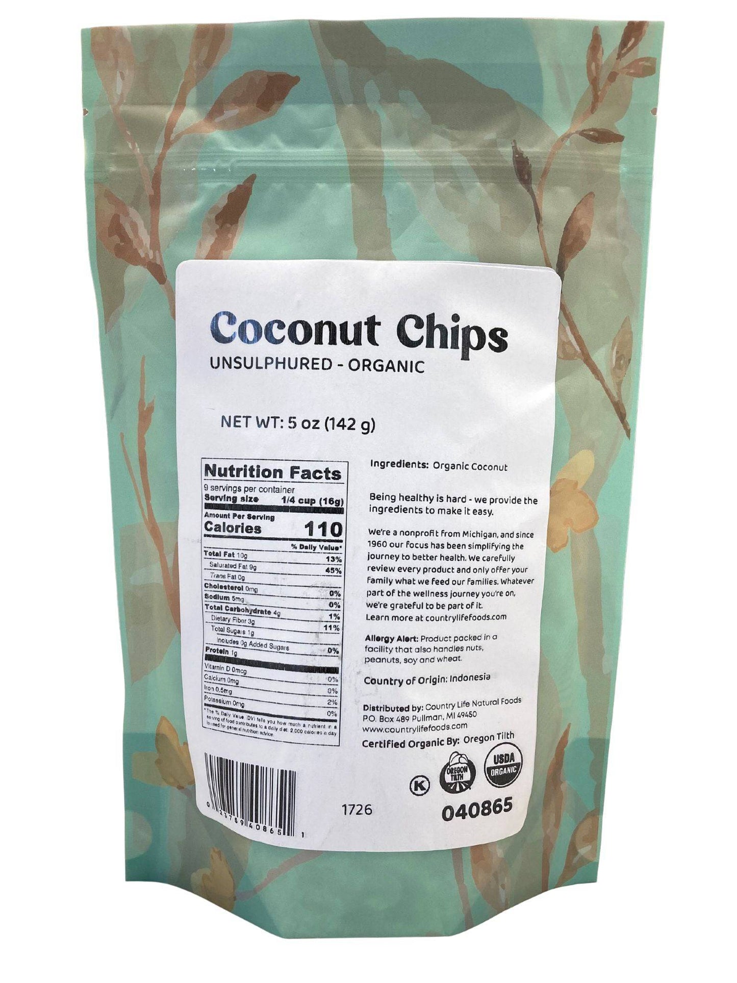 Organic Coconut Chips - Crunchy Tropical Snack