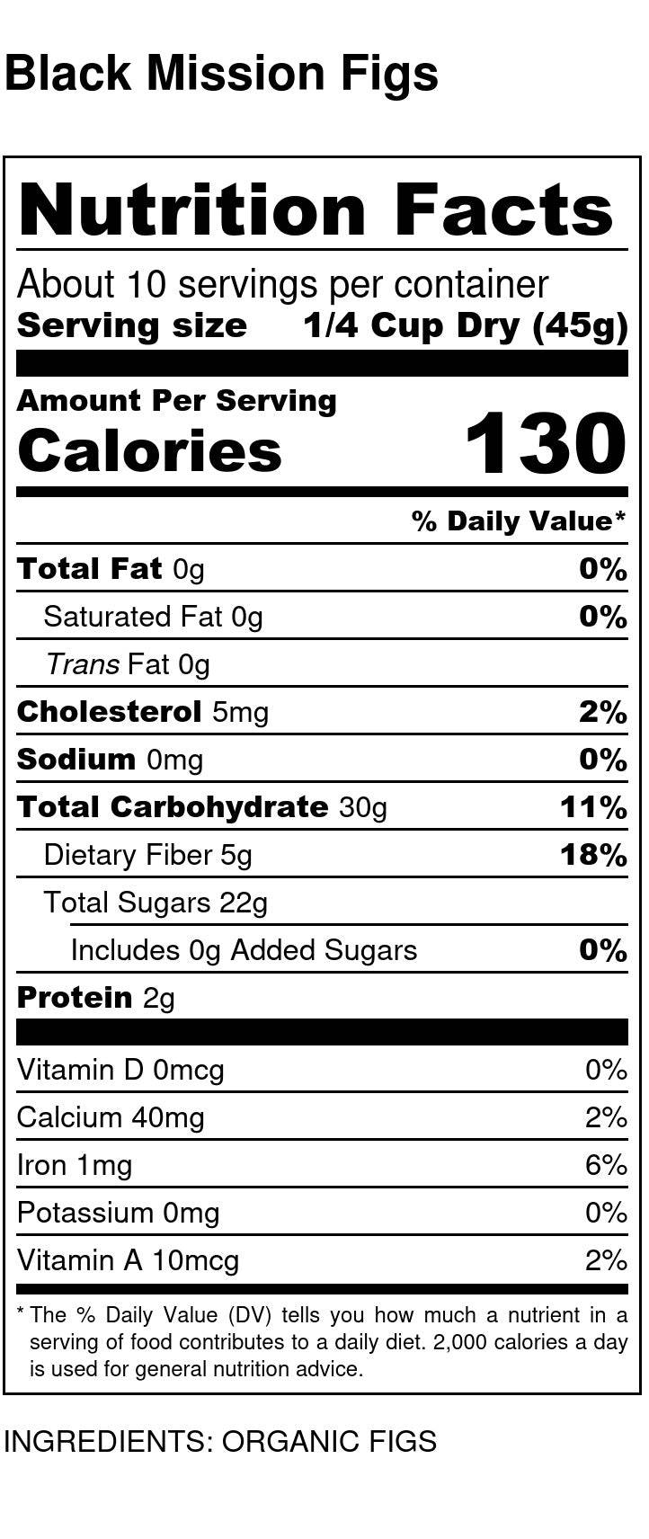 Organic Black Mission Figs – Sweet Dried Figs (12 oz & 5 lb)