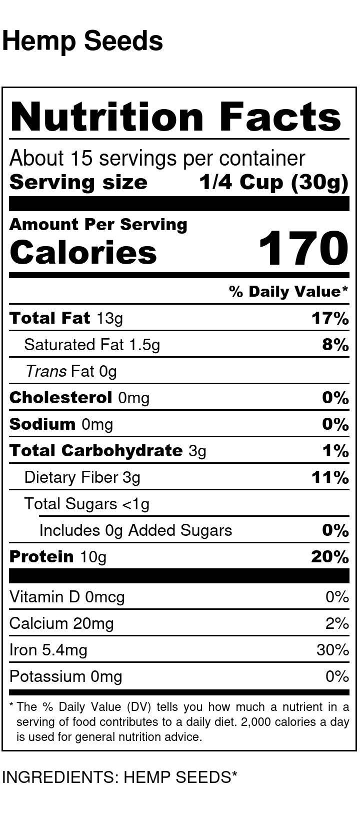 Semillas de Cáñamo Peladas Orgánicas - Impulso Nutricional Versátil