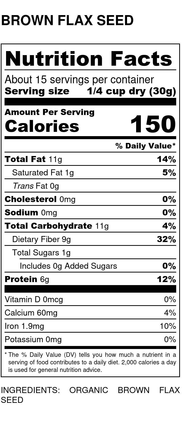 Organic Brown Flax Seeds - Nutrient-Packed Superfood - Korvel