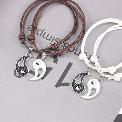 Vintage Adjustable Couple Bracelet Set - Matching Friendship Jewelry