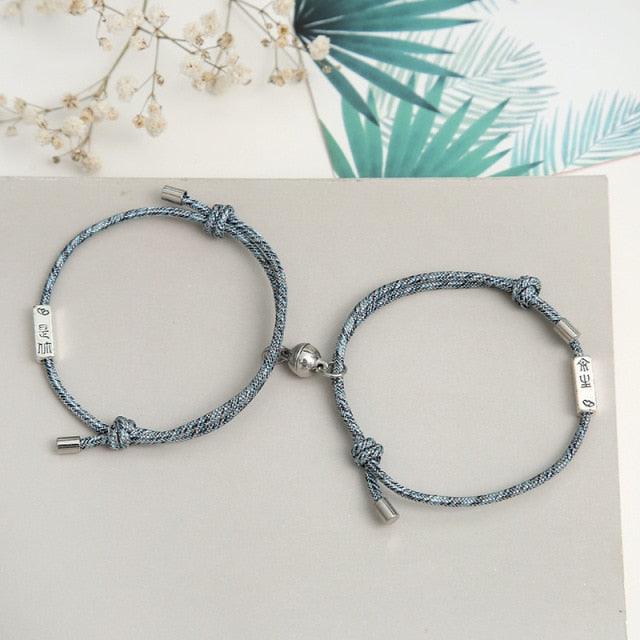Bracelets Magnétiques pour Couples - Bijoux d'Amitié Ajustables