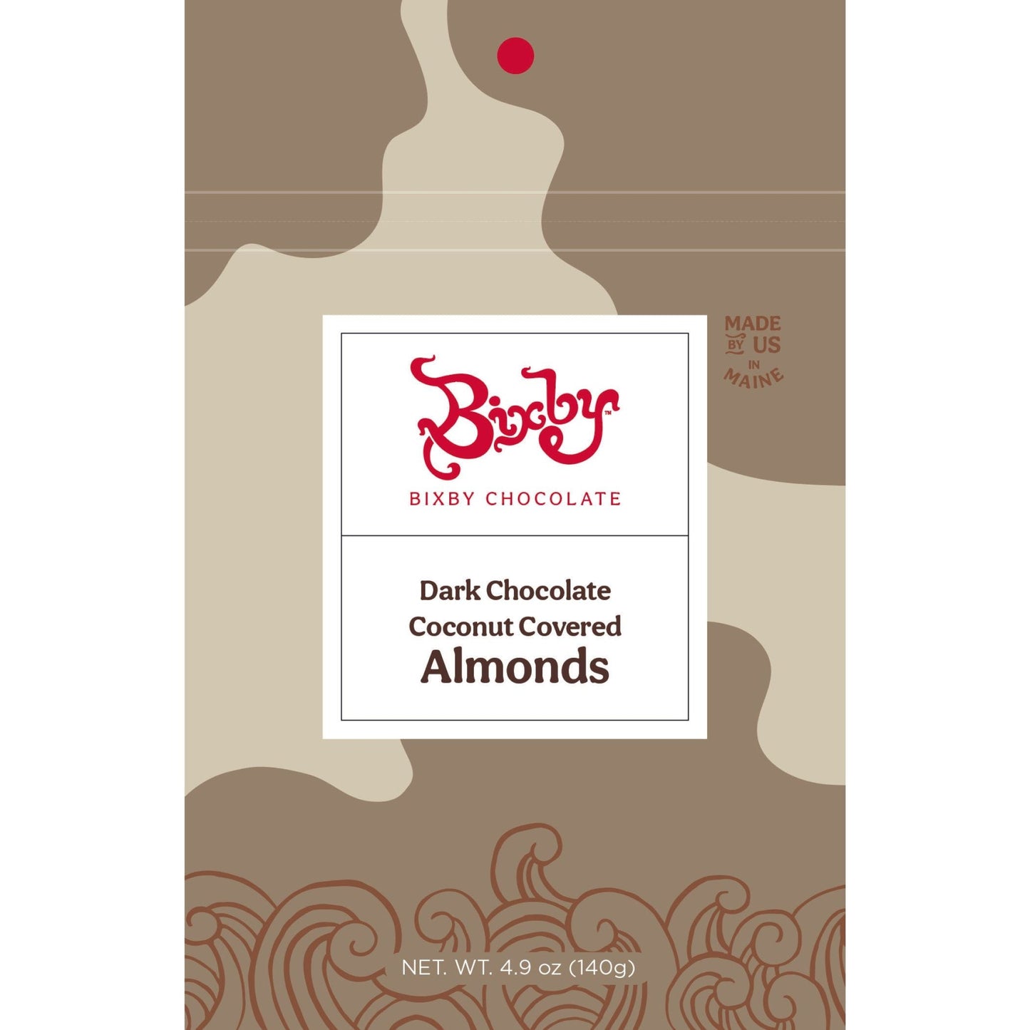 Almendras con coco y chocolate negro