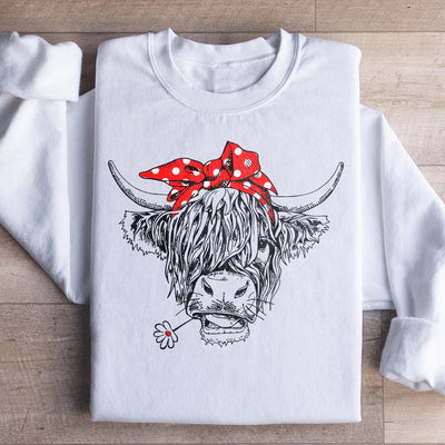 Charming Cow Print Sweatshirt