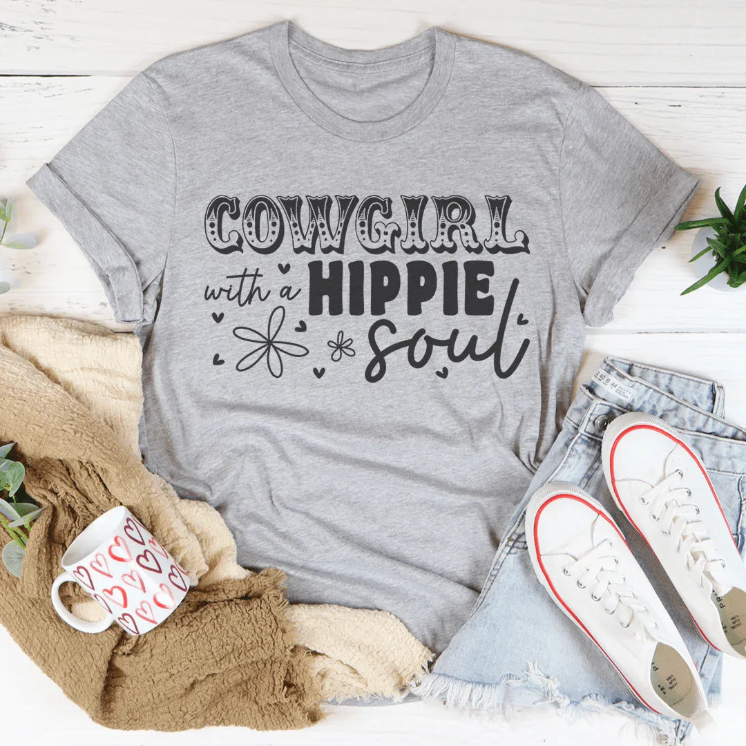 Camiseta de vaquera con alma hippie