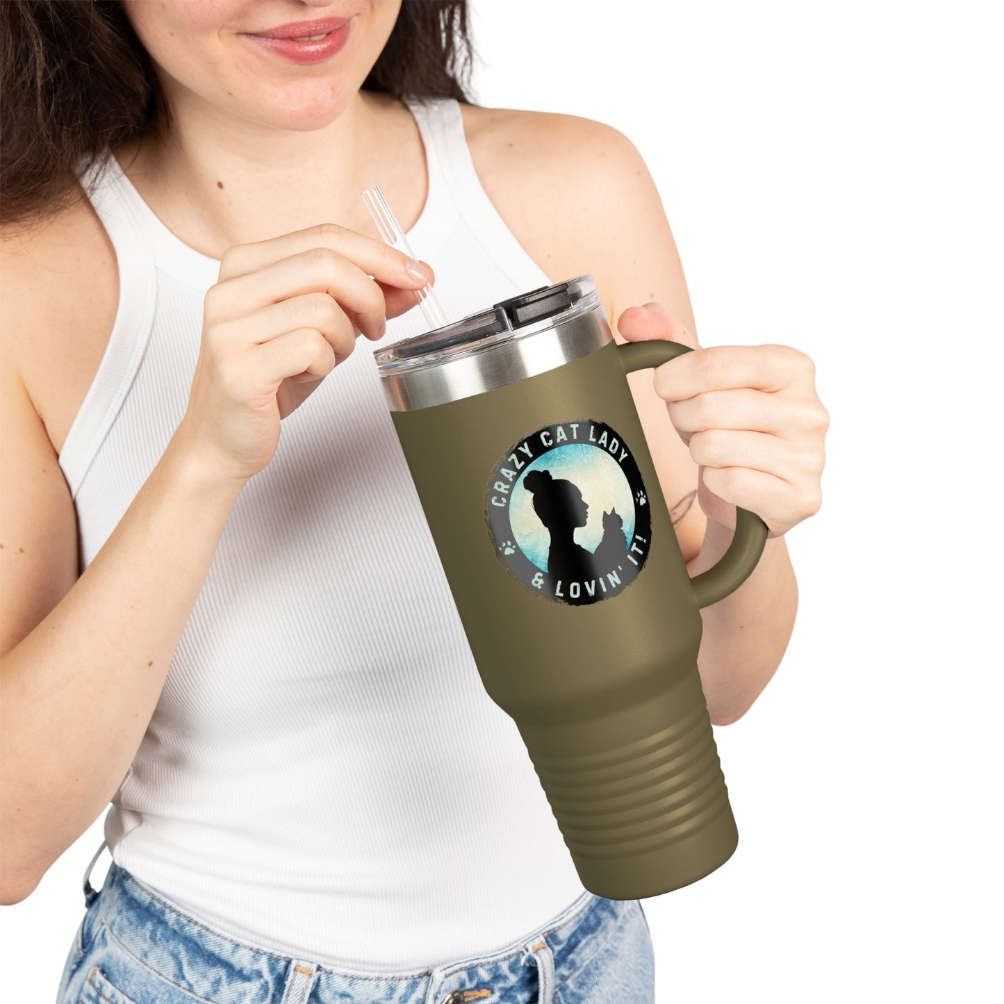 Mug de Voyage Isolé Crazy Cat Lady - 40oz