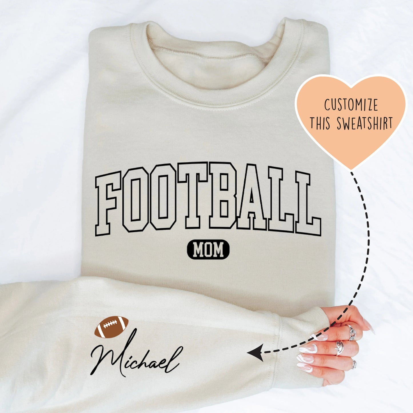Sudadera Personalizada para Mamá de Fútbol