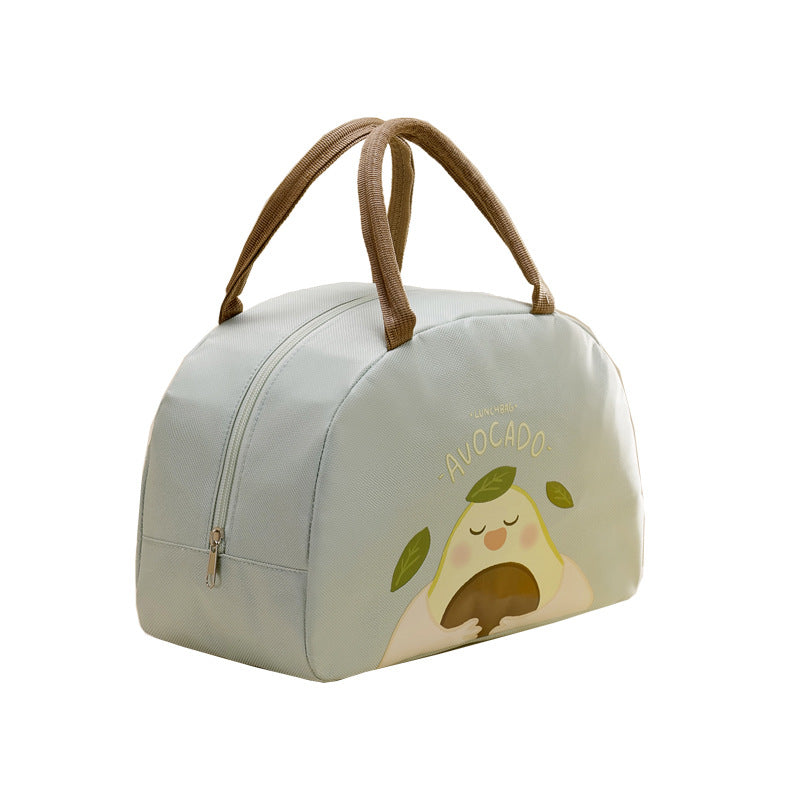 Cute cartoon thick lunch bag large capacity portable insulation bag hand-held lunch bag Oxford cloth lunch box bag - Korvel
