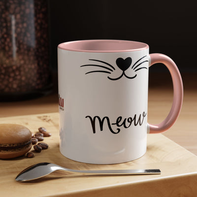Taza de café con bigotes de gato linda