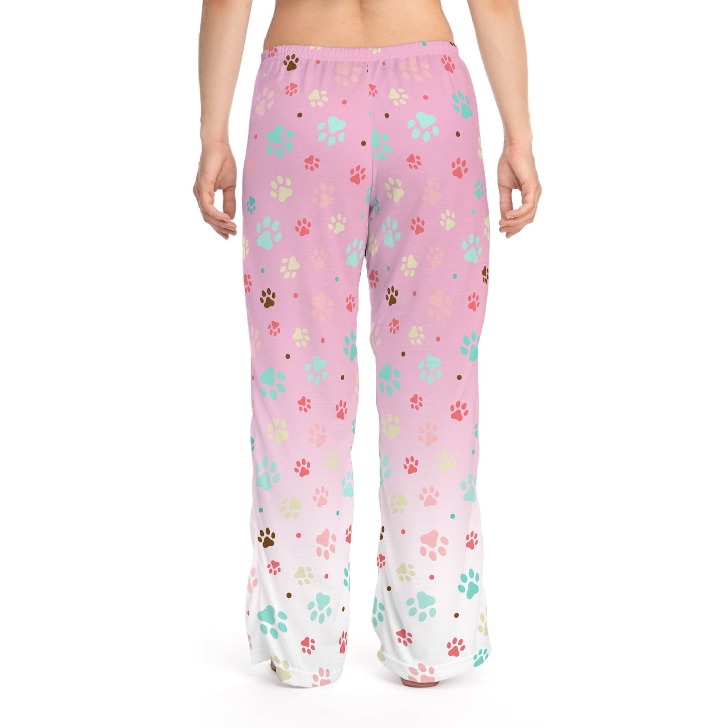 Pantalones de pijama para mujer con estampado de patas de perro - Comodidad acogedora