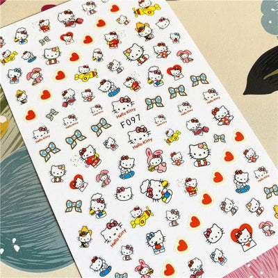 Cute Rabbit & Cat 3D Nail Art Stickers - Self-Adhesive Decals