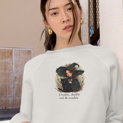 Cute Witchy Cat Lady Cropped Sweatshirt for Women