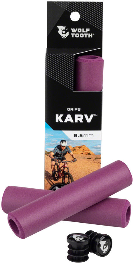 Wolf Tooth Karv Grips - Agarre de Ciclismo Premium en Púrpura