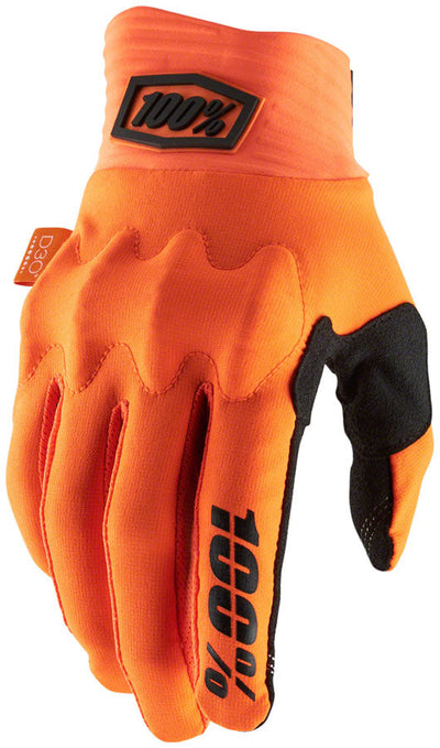 Gants à doigts complets Cognito - Orange fluo/Noir - Taille S pour homme