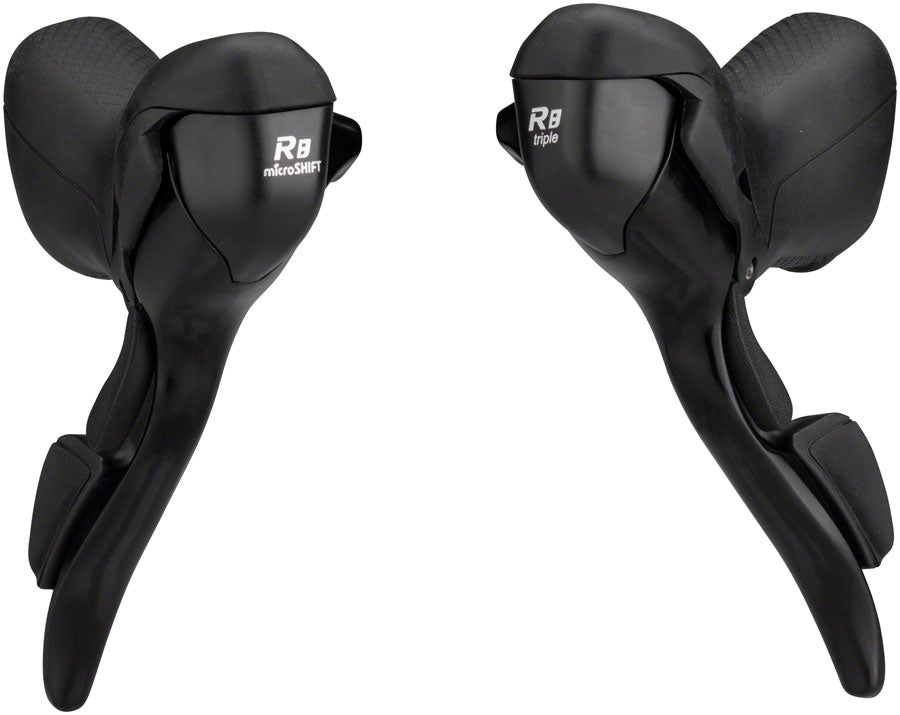 Juego de palancas de cambio microSHIFT R8 para manillar de caída - Compatible con Shimano de 3 x 8 v