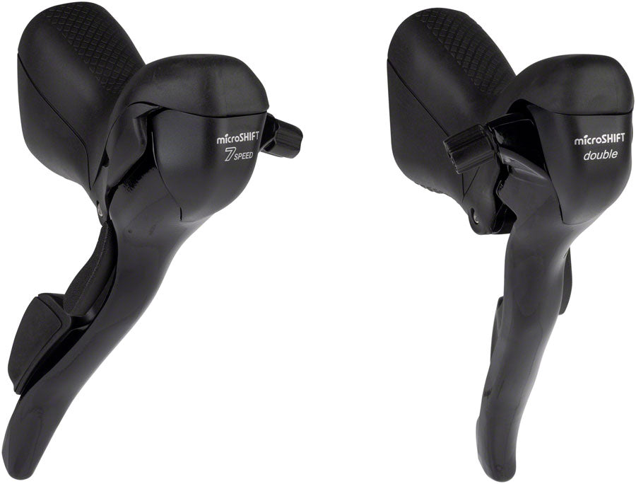 microSHIFT R7 Drop Bar Shift Lever Set - 2 x 7-Speed Shimano Compatible