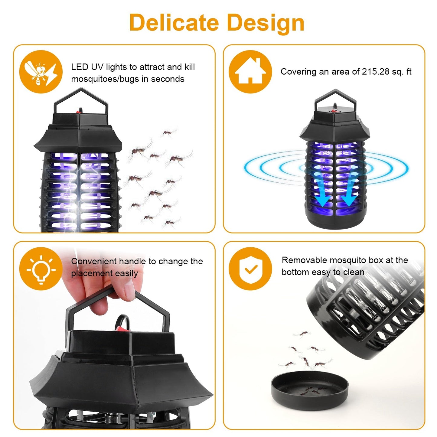 LJG Electric UV Mosquito Killer Lamp - Safe & Effective Insect Trap