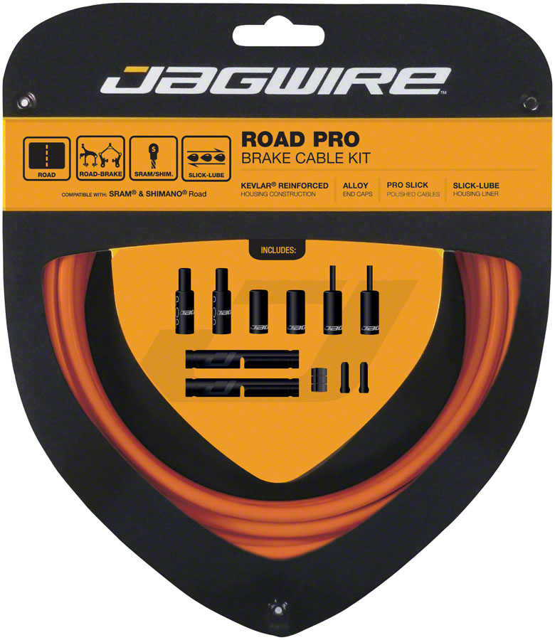 Jagwire Pro Brake Cable Kit for Road Bikes - Orange