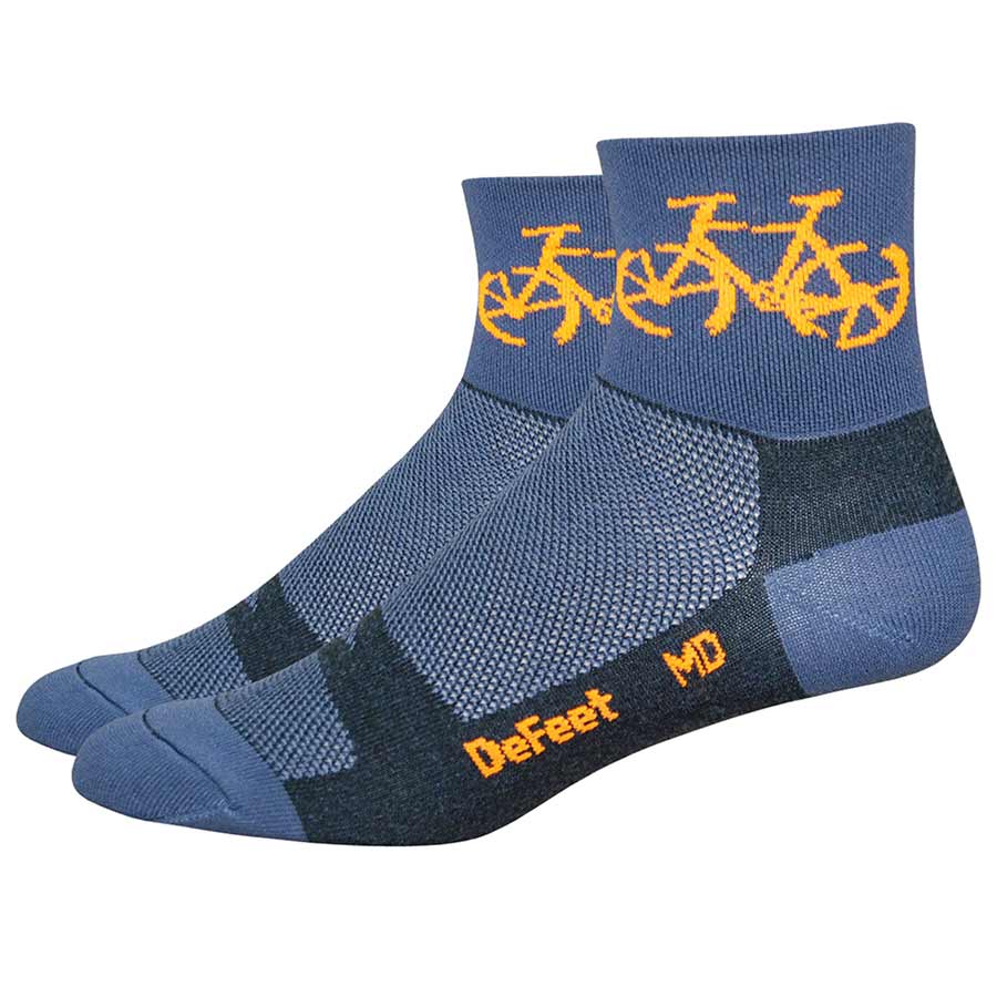 Calcetines DeFeet Aireator de 3" Townee Charcoal Talla M