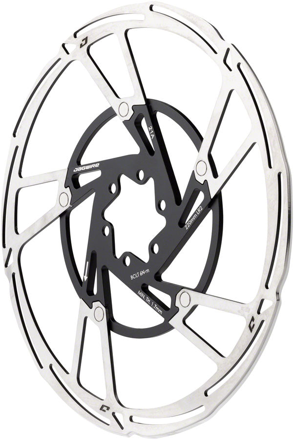 Rotor de frein à disque Jagwire Pro LR2 - 220 mm 6-Bolt Argent/Noir