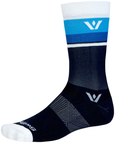 Calcetines SwiftWick Aspire Crew - Navy/White Pequeño