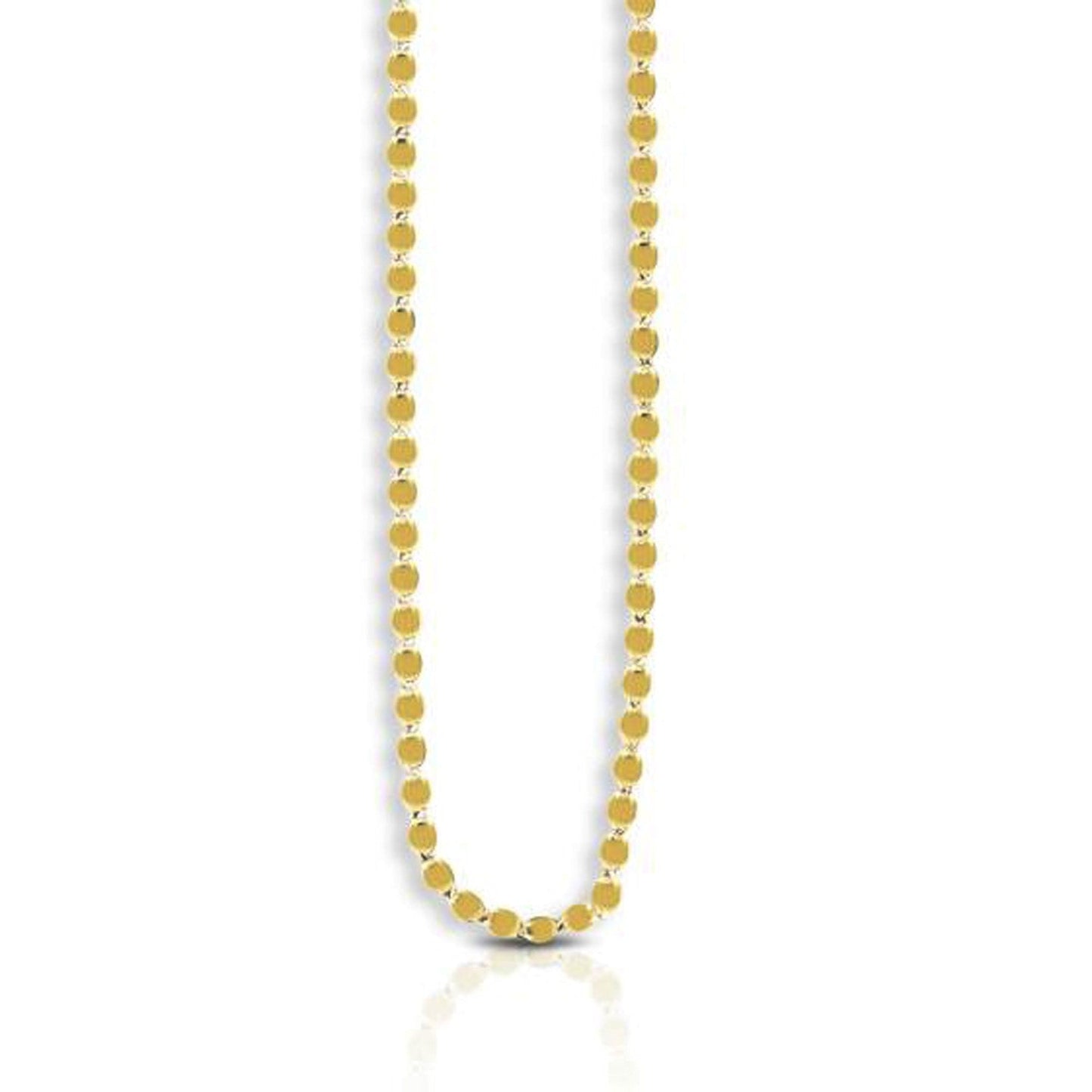 14k Yellow Gold Oval Mirror Chain - 2.20 mm