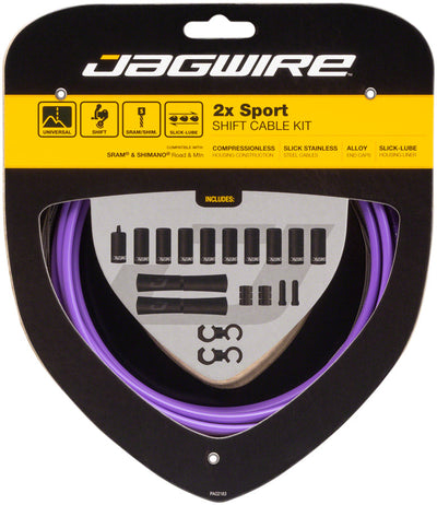 Jagwire 2x Sport Shift Cable Kit - SRAM/Shimano - Purple