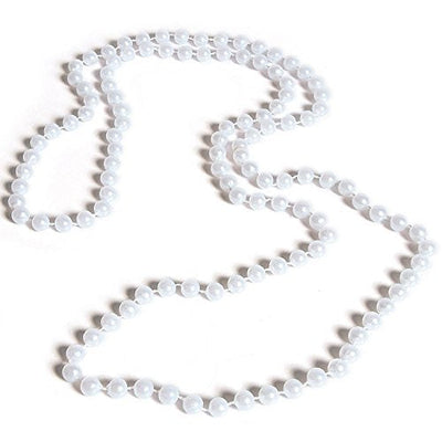 Rhode Island Novelty 48 Inch White Pearl Necklaces - Pack of 12