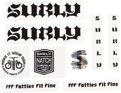 Ensemble d'autocollants Surly Born to Lose - Noir