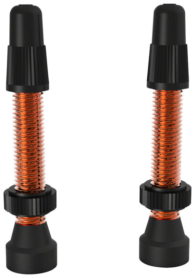 WTB Aluminum TCS Tubeless Valves - 34mm Orange Pair