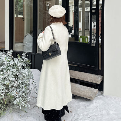Womens Warm Retro Fitted Wool Coat