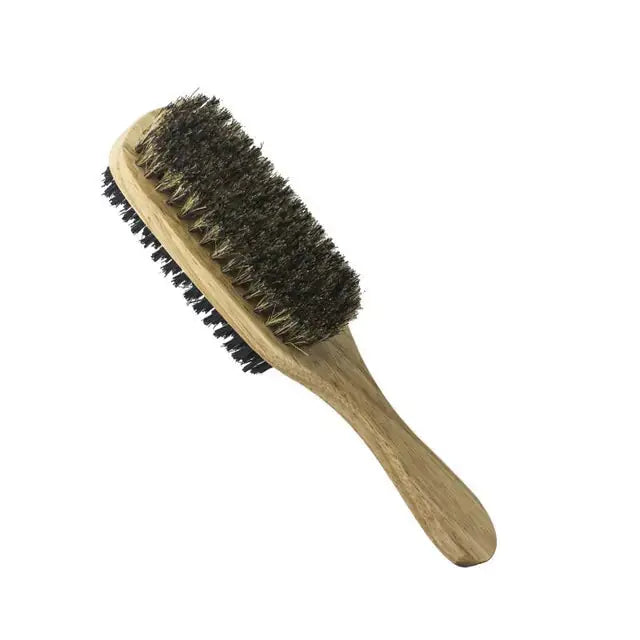 Brosse à cheveux en poils de sanglier pour hommes en bois