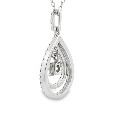 Genuine .77ct Diamond Pendant in 10KT White Gold