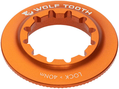 Lockring à cannelures internes Centerlock Wolf Tooth - Orange