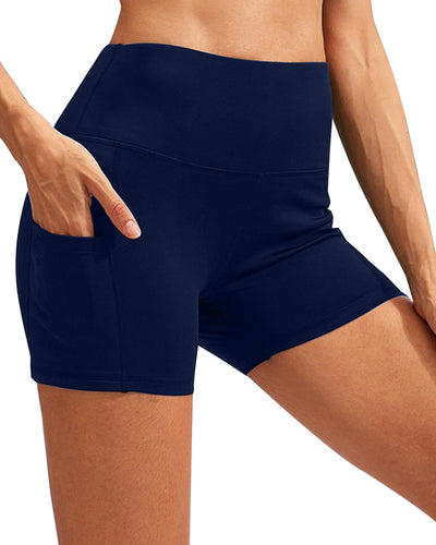 Shorts de yoga taille haute Calcao avec poche - Marine