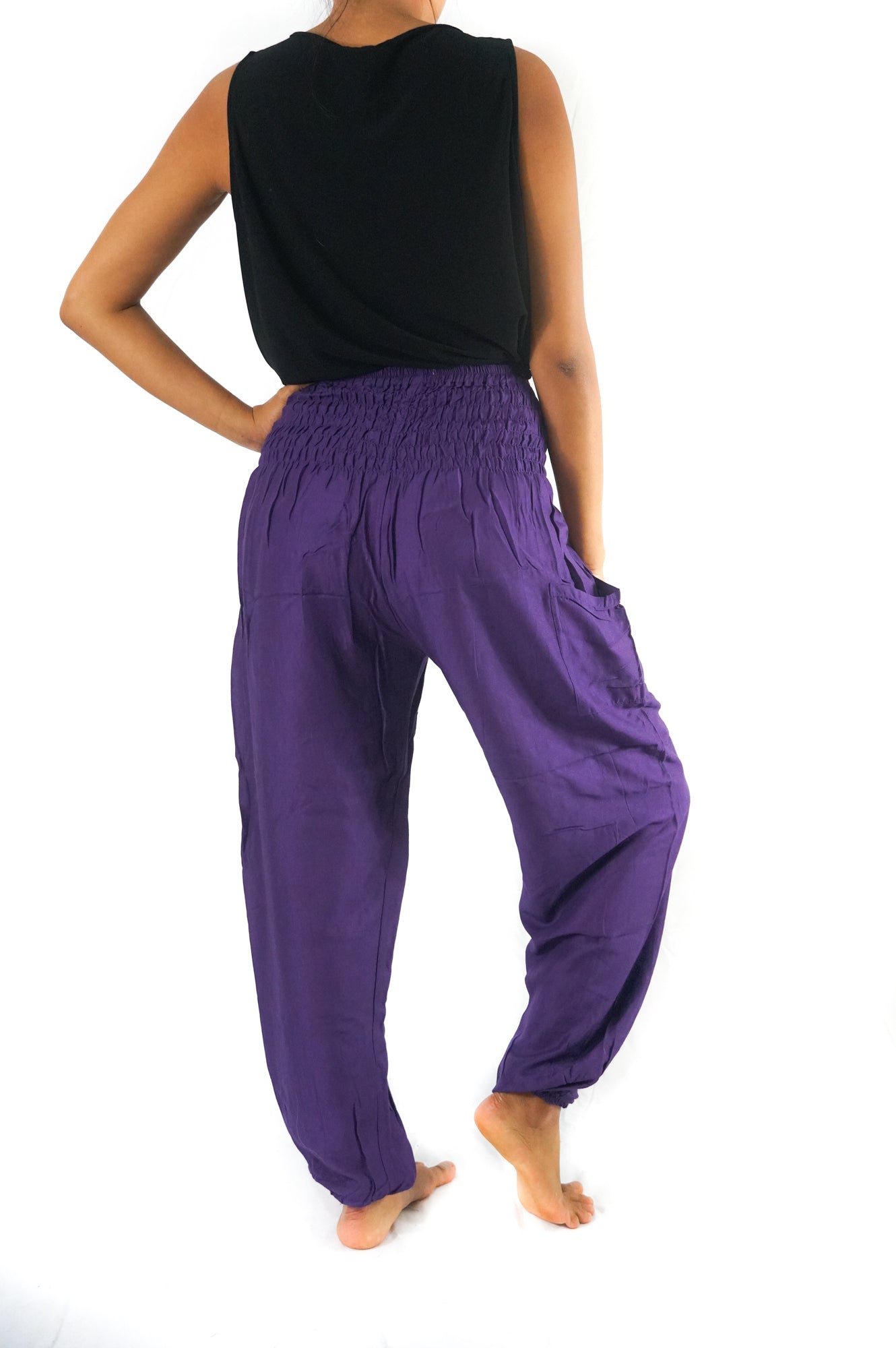 Purple Boho Harem Pants for Women