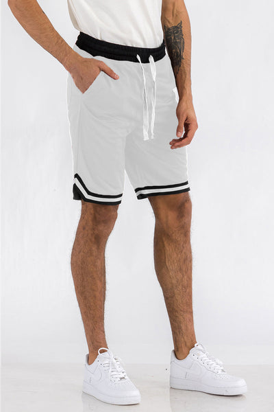 Shorts actifs de basketball rayés pour hommes