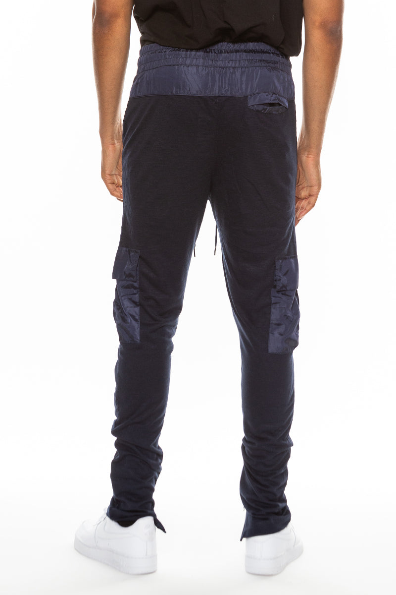 Joggers en mélange de coton chiné