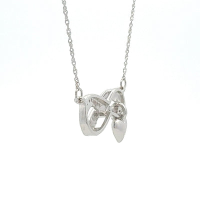 Elegant Natural Diamond Pendant in Sterling Silver