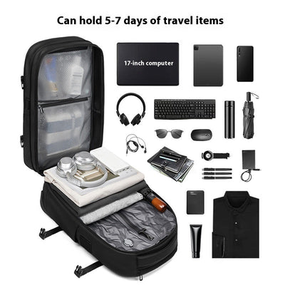 Premium Vacuum Expandable Trolley Backpack for Business Travel